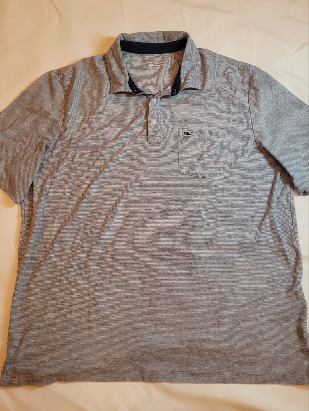 Vineyard Vines Mens Navy Heather Edgartown Polo XL